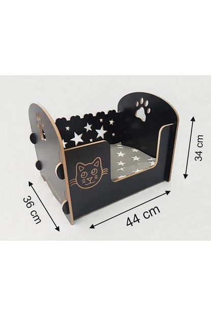 Kedievi Ahsap Gosterisli Kedi Yatagi Mdf Trendyol