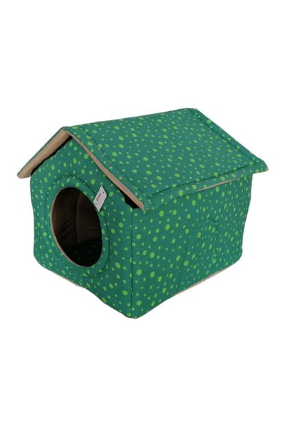 Ans Sunger Catili Kedi Kopek Kulubesi O 45 50 60 Cm Yesil Puantiye Trendyol