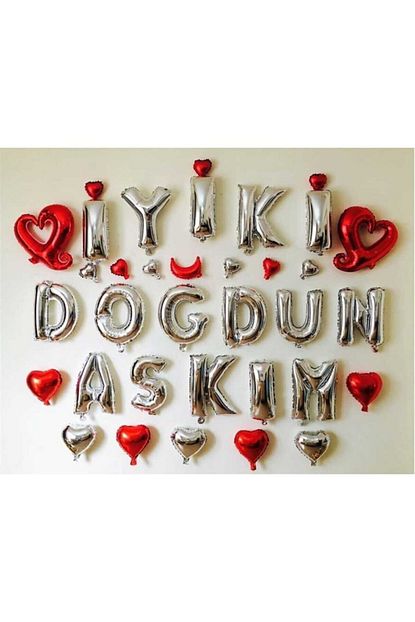 Ipek Bocegi Iyi Ki Dogdun Askim Yazili Folyo Balon Seti Trendyol