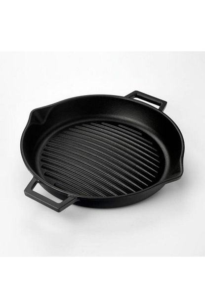 Lava Dokum Yuvarlak Izgara Tava Metal Kulplu Taban Konkav 15 Mm 30 Cm Trendyol