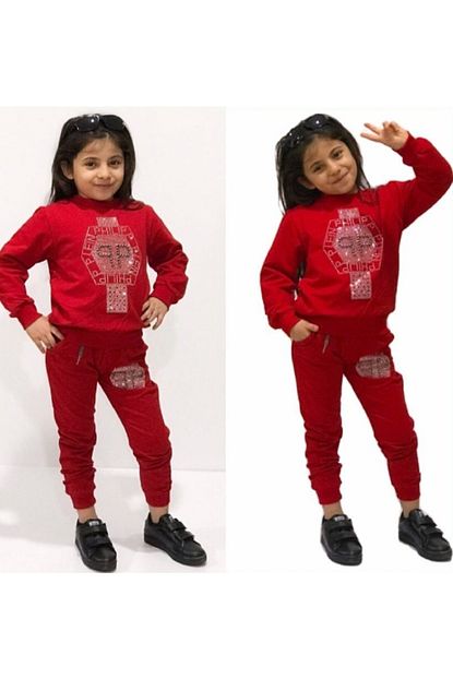 Babyovic Kiz Cocuk Kislik Ikili Kirmizi Takim Trendyol