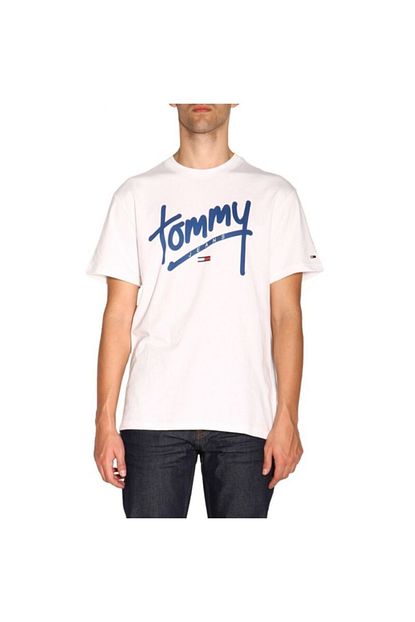 Tommy Hilfiger Erkek Beyaz T Shirt Trendyol