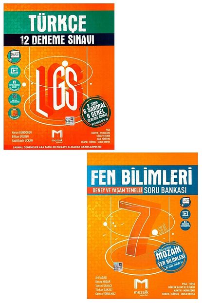 Mozaik Yayinlari Lgs Turkce Deneme Sinavi 7 Sinif Fen Bilimleri Soru Bankasi Trendyol