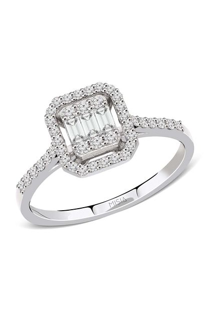 Misia 0 35 Karat Pirlanta Baget Yuzuk Trendyol