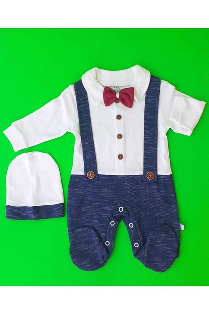 Babycleane Papyonlu Salopet Erkek Bebek Tulum Trendyol