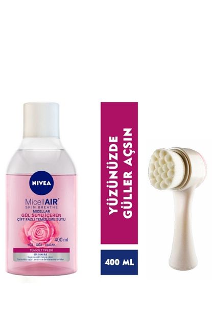Nivea Micellair Gul Suyu Cift Fazli Temizleme Suyu 400 Ml Fluweel Yuz Temizleme Fircasi Trendyol