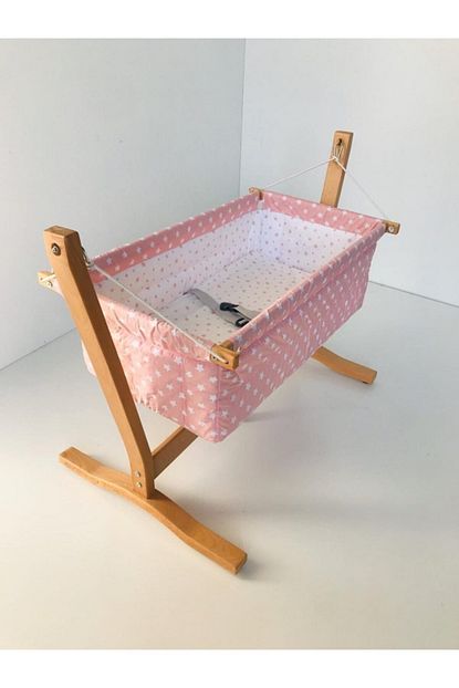Homepluslife Unisex Bebek Pembe Dogal Ahsap Hamak Salincak Besik Trendyol
