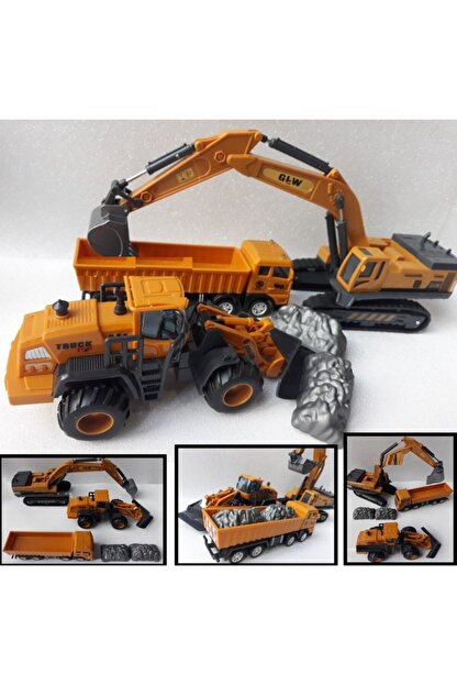 Buldozer Dozer Kar Temizleyici Excavator Kamyon Metal Kepceli 3 Kirilmaz Oyuncak Trendyol