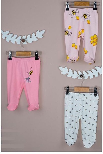 Necix S Bebe Kiz Bebek Ari Harf Desenli 3 Adet Patikli Tek Alt T031 Trendyol
