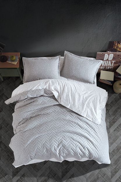 Nordqueen Gri 100 Pamuk Tek Kisilik Dort Mevsim Nevresim Set Trendyol