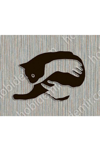 kedi 4 metal tablo 60x40 cm
