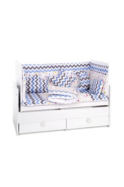 Get Lock Sluupy Mavi Zigzag Damla Figurlu Bebek Uyku Seti 70x130 10 Parca Trendyol