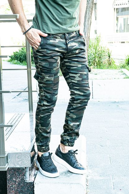 Damga Jeans Erkek Kamuflaj Kargo Pantolon Trendyol
