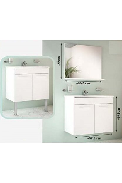 Selena Aynali Lavabolu Banyo Dolabi Fiyati Yorumlari Trendyol