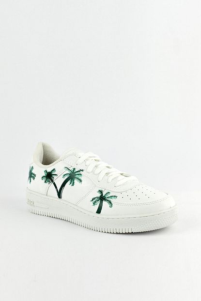 Cinar Bez Canta Palmiye Ozel Tasarim El Cizimi Sneaker Ayakkabi Trendyol