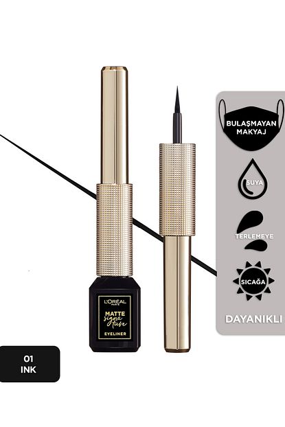 L Oreal Paris Mat Eyeliner Matte Signature Eyeliner 01 Ink 30175228 Trendyol