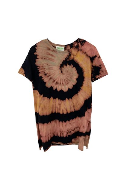 Tiedize Spiral Batik Desenli El Yapimi Bleach Tie Dye T Shirt Trendyol
