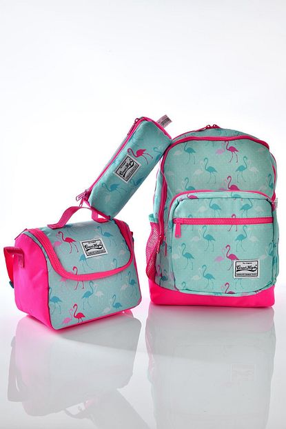 Coral High 23111 Flamingo Desenli 3 Lu Okul Cantasi Seti Trendyol