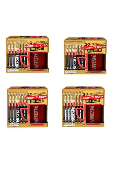 Nescafe Nescafe 3 U 1 Arada Sutlu Kopuklu 10 Lu Paket Cam Kavanoz 348 Gr X 4 Adet Trendyol