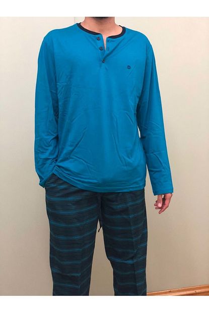Dagi Erkek Dge Petrol Patli Pijama Takim Xl 10306 Trendyol
