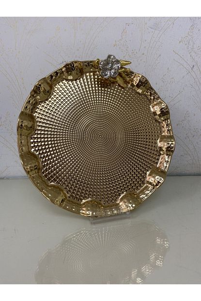 Decores Tek Kisilik Kahve Sunum Tepsisi Gold Trendyol