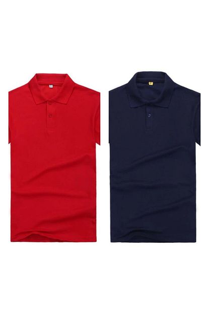 Lady Lou Ikili Polo Tshirt Erkek Polo Yaka Tshirt Polo Yaka Lacoste Kirmizi Lacivert Trendyol