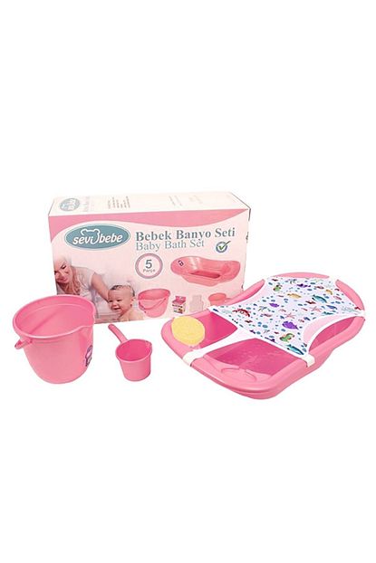 Sevi Bebe Bebek Pembe Banyo Seti Trendyol