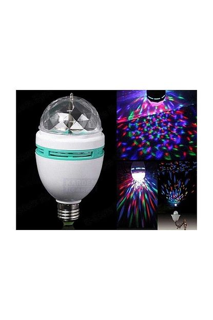 Buffer Renkli Led Doner Baslikli Disko Ampul Gece Lambasi Trendyol