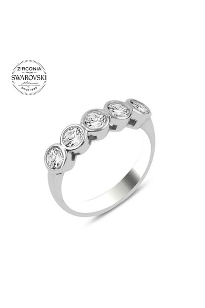 Kovac 925 Ayar Gumus Swarovski Zirconia Tasli Bestas Yuzuk Trendyol