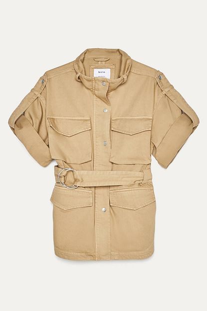 Bershka Kadin Kemerli Safari Ceket Trendyol