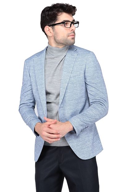 Yenirengin Erkek Mavi Slim Blazer Ceket Trendyol