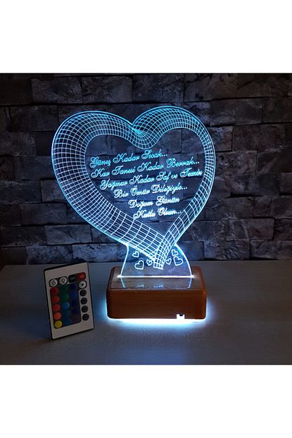 Vipyol Dogum Gunu Hediye Mesajli 3d Tasarim Led Gece Lambasi Trendyol