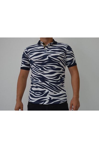 Celna Stil Erkek Beyaz Leopar Desenli Tisort Trendyol