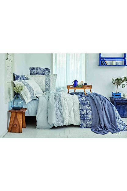 Karaca Home Positano Mavi Cift Kisilik Ranforce Summer Set Trendyol