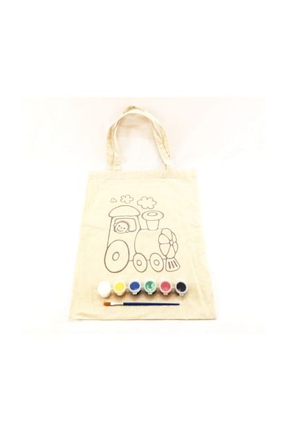 Joy And Toys Canta Boyama Boya Firca Bez Canta Set Tren 30x40cm Trendyol