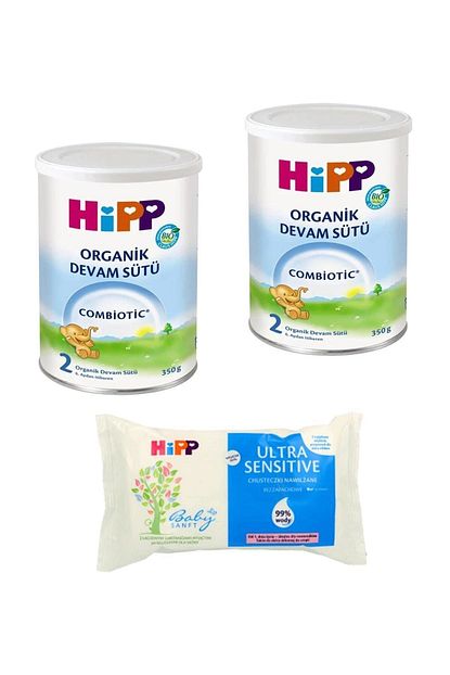 Hipp Organik Combiotic Devam Sutu 2 Numara 350 Gr X 2 Adet Ve Islak Mendil Hediyeli Trendyol