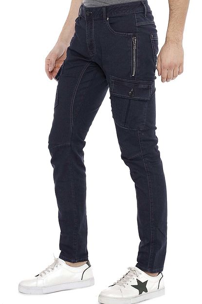 Cipo Baxx Cd454 Kargo Cepli Slim Fit Lacivert Erkek Kot Pantolon Trendyol