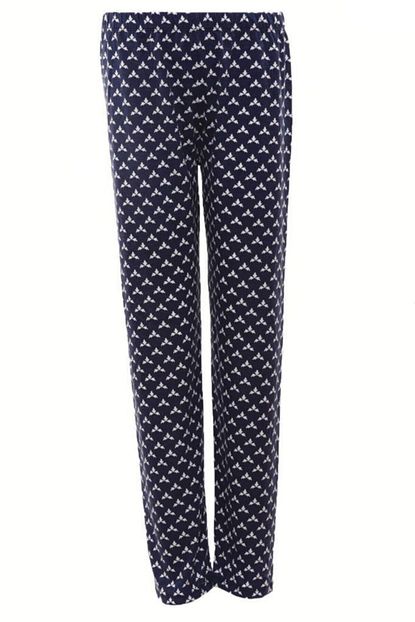 Lingabooms 8310 Kadin Pamuklu Yaprak Desenli Pijama Alti Trendyol