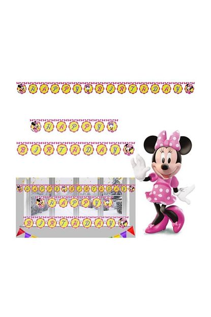 Kullan At Market Minnie Mouse Happy Birthday Uzar Yazi Banner Trendyol