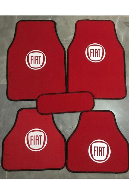 Auto Aksesuar Fiat Baskili Kirmizi 5 Parca Hali Paspas Trendyol
