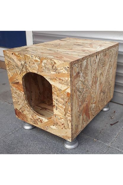 Karma Dis Mekan Yagmura Ve Soguga Dayanikli Plastik Ayakli Osb Kedi Evi Trendyol