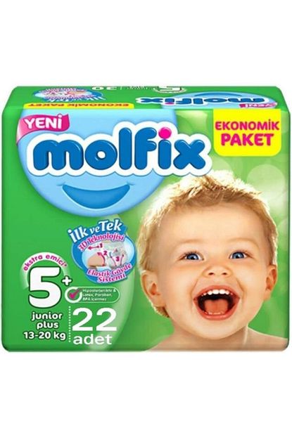 molfix bebek bezi junior plus 5 numara 13 20 kg 22 adet fiyati yorumlari trendyol