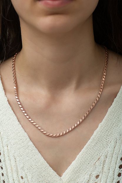 Papatya Silver 925 Ayar Gumus Pul Zincir Kadin Kolye Rose Kaplama Trendyol