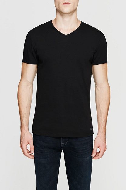 Mavi Erkek Siyah V Yaka Siyah T Shirt Trendyol