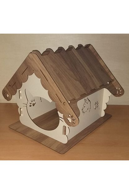 Ankaflex Ahsap Kedi Evi Yatagi Kulubesi Yuvasi Evcil Hayvan Kedi Kopek Evi Yuvasi Trendyol