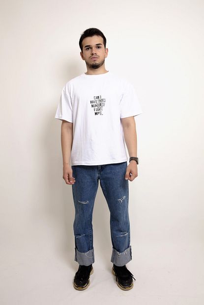 War Daddy Erkek Beyaz Baskili Oversize T Shirt Trendyol