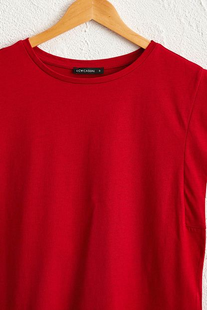 Lc Waikiki Kadin Kirmizi Tisort 0sbh35z8 Trendyol