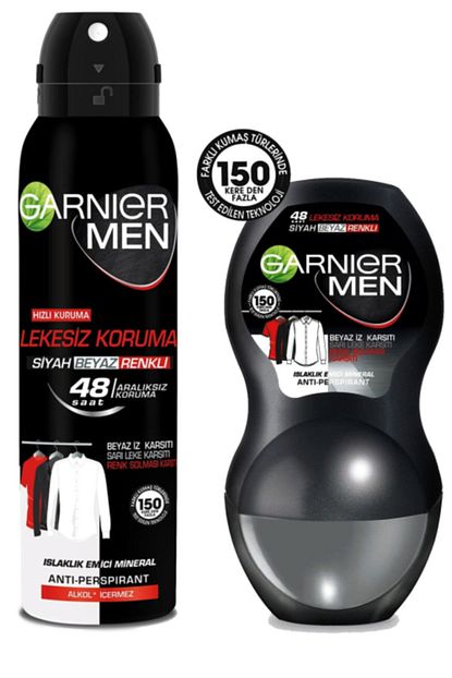 Garnier Deodorant Roll On Seti Erkeklere Ozel Men Lekesiz Koruma Roll On Men Lekesiz Koruma Aerosol Trendyol
