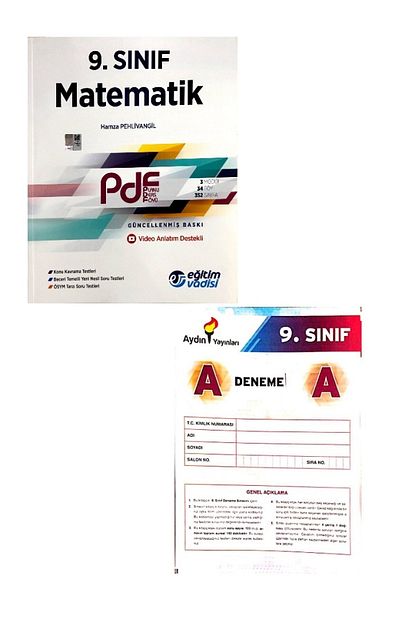 Egitim Vadisi Yayinlari 9 Sinif Matematik Pdf Aydin Yay Deneme Sinavi Hediyeli 2020 Trendyol