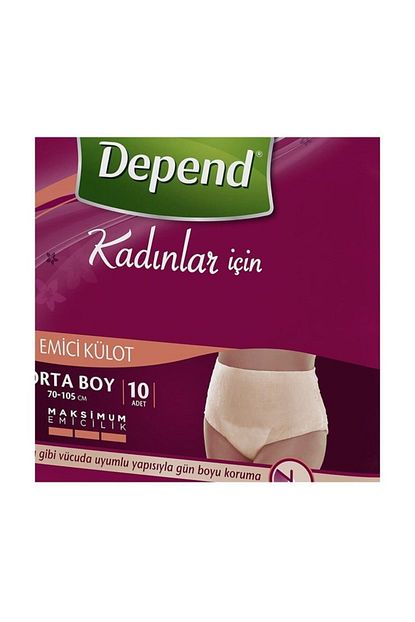 Depend Emici Kulot Kadin Orta 10 Adet Dpd 163296 Trendyol